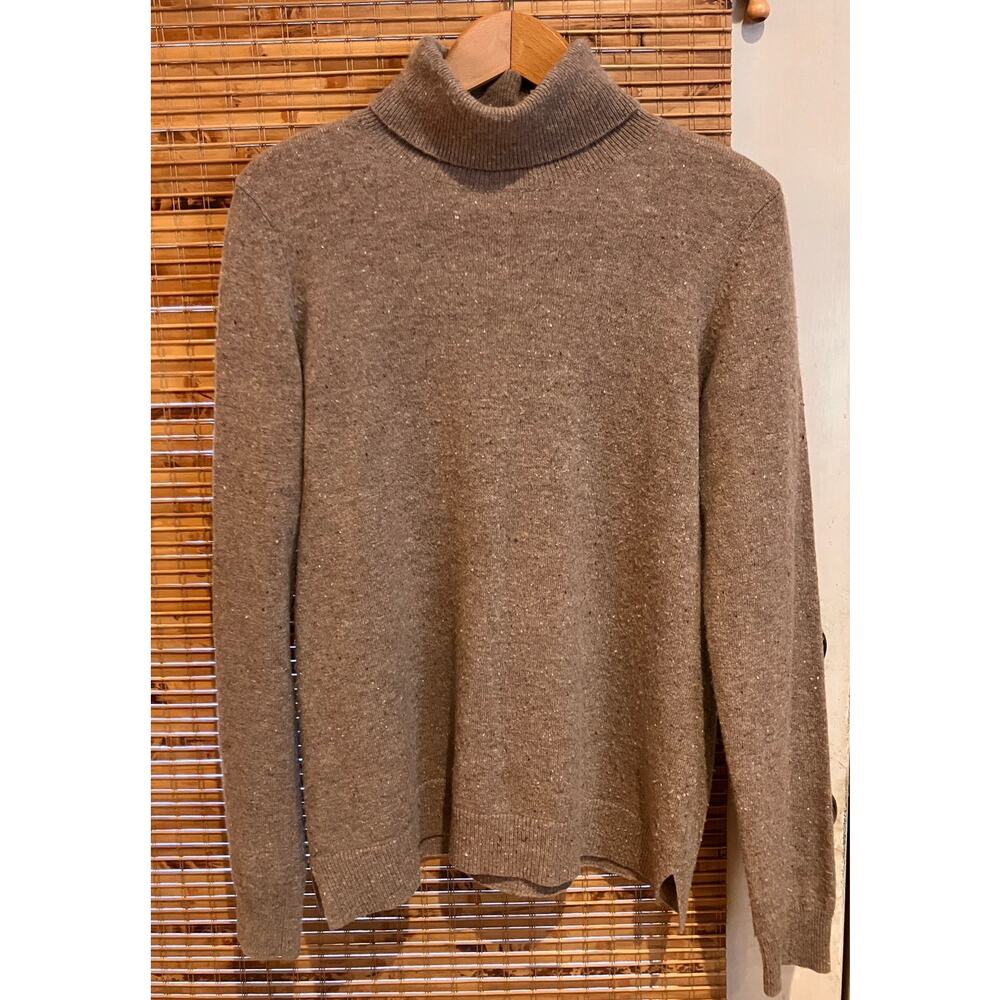 NWOT Orvis Women's Brown Heathered Soft Turtleneck Sweater